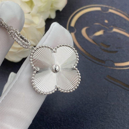 [⭐Sparkve]CLOVER 25MM SILVER BIG CLOVER NECKLACE