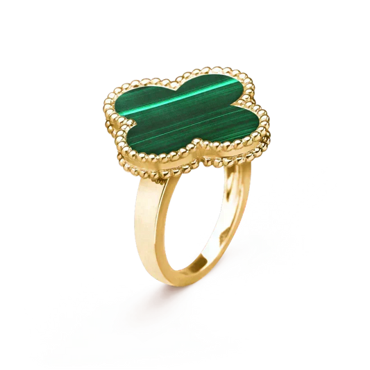[⭐Sparkve]CLOVER MALACHITE RING