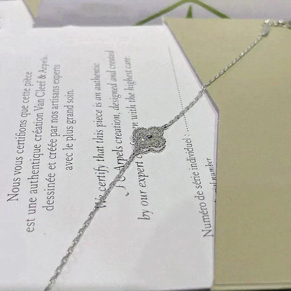 [⭐Sparkve]CLOVER  SINGLE FLOWER BRACELET SILVER