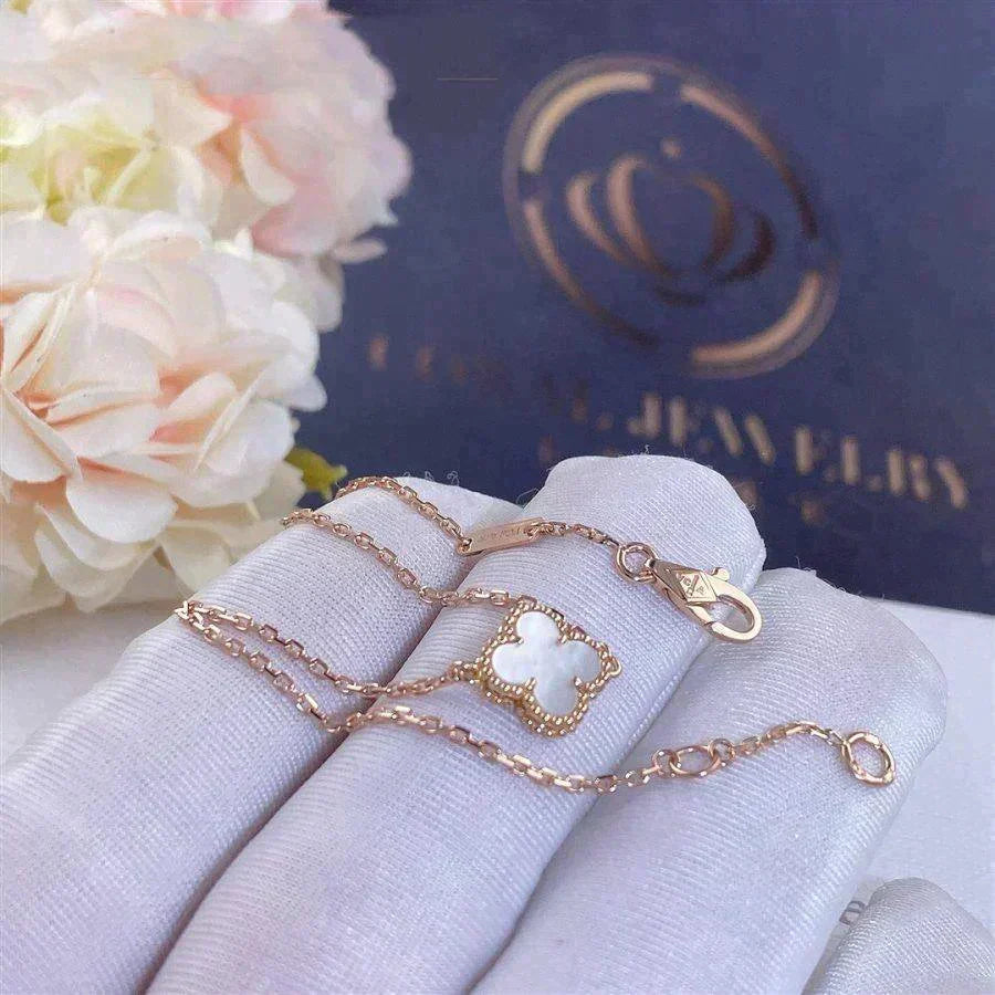 [⭐Sparkve]CLOVER WHITE MOP SINGLE FLOWER BRACELET