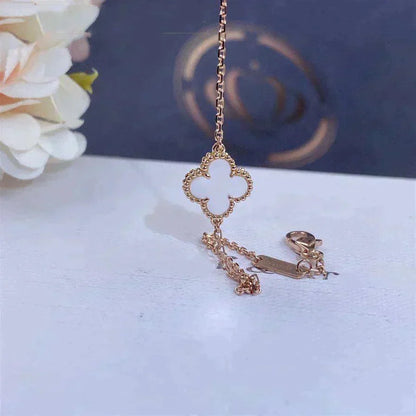 [⭐Sparkve]CLOVER WHITE MOP SINGLE FLOWER BRACELET
