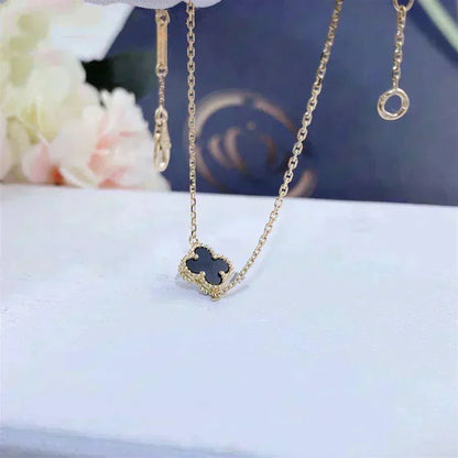 [⭐Sparkve]CLOVER ONYX SINGLE FLOWER BRACELET