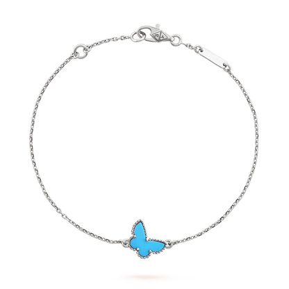 [⭐Sparkve]BUTTERFLY TURQUOISE BUTTERFLY BRACELET SILVER