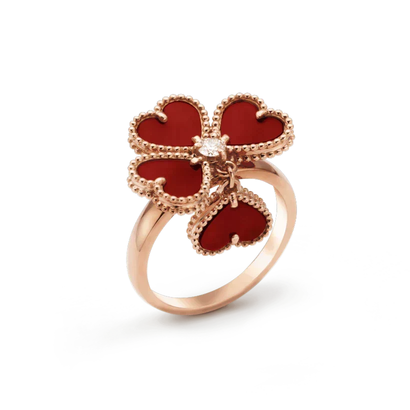 [⭐Sparkve]SWEET CLOVER CARNELIAN RING