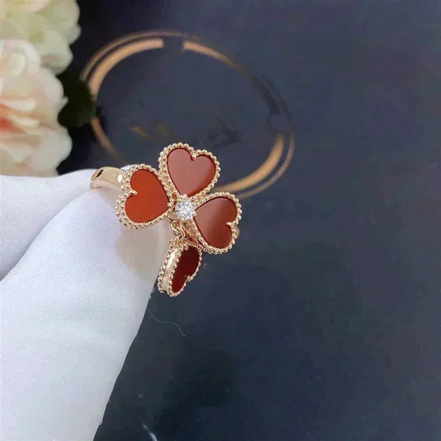 [⭐Sparkve]SWEET CLOVER CARNELIAN RING