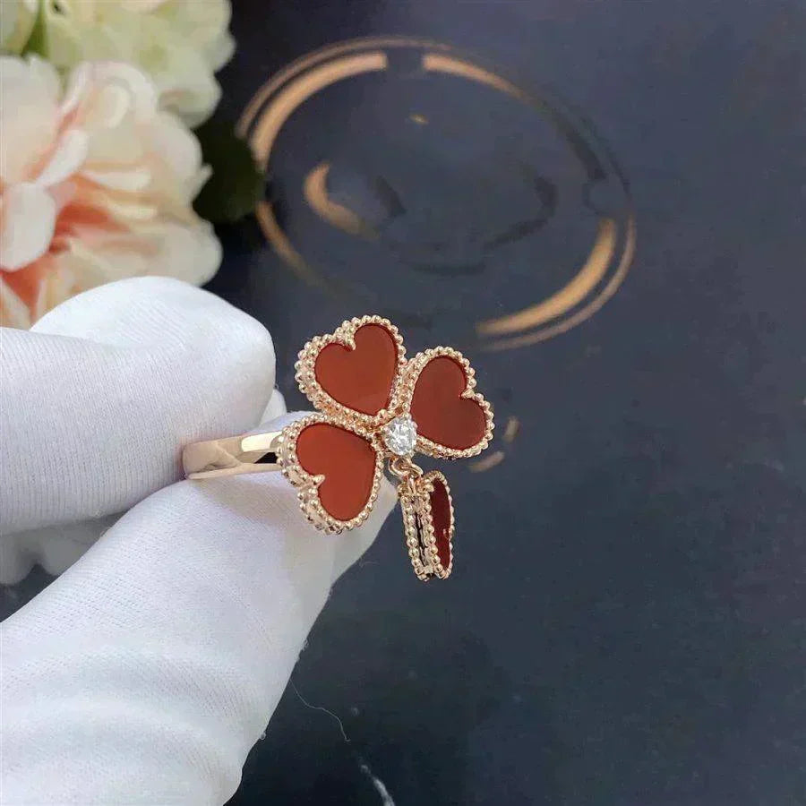 [⭐Sparkve]SWEET CLOVER CARNELIAN RING