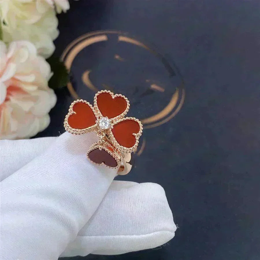 [⭐Sparkve]SWEET CLOVER CARNELIAN RING