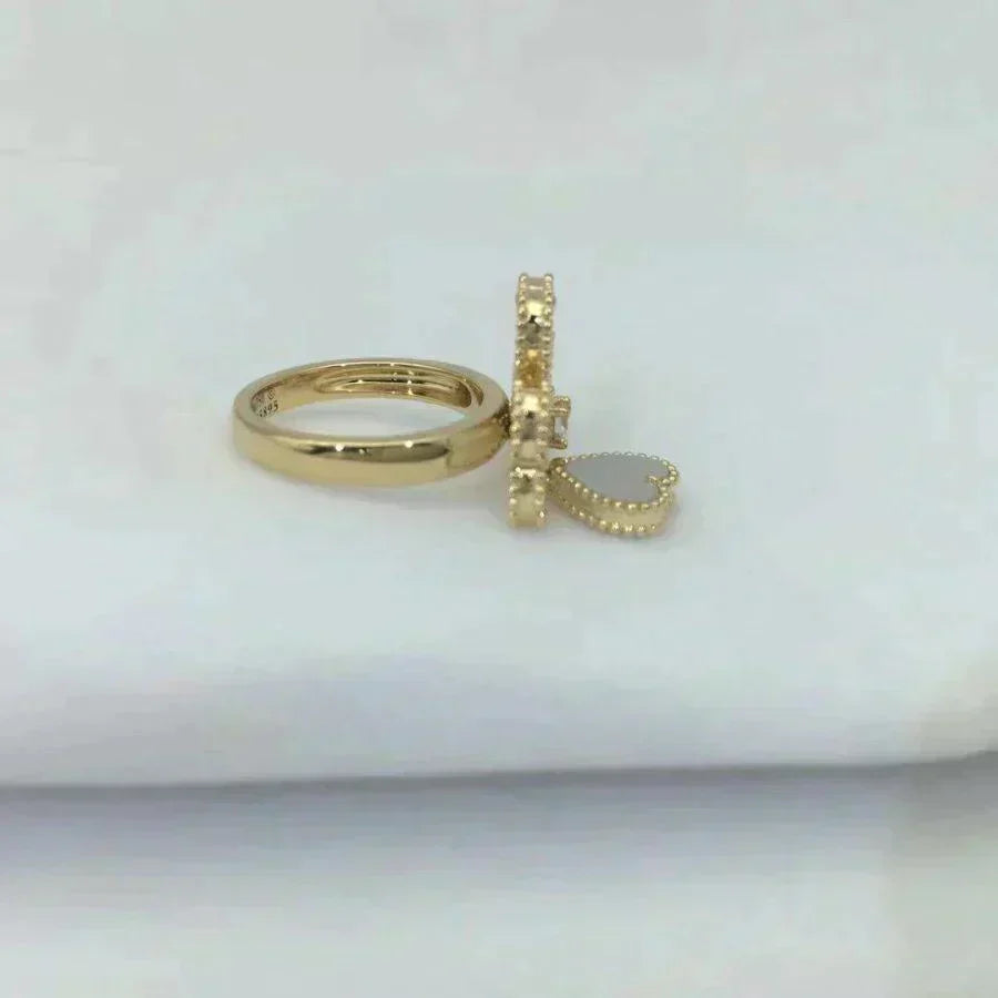 [⭐Sparkve]SWEET CLOVER WHITE MOP RING
