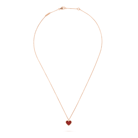 [⭐Sparkve]SWEET CLOVER CARNELIAN HEART NECKLACE