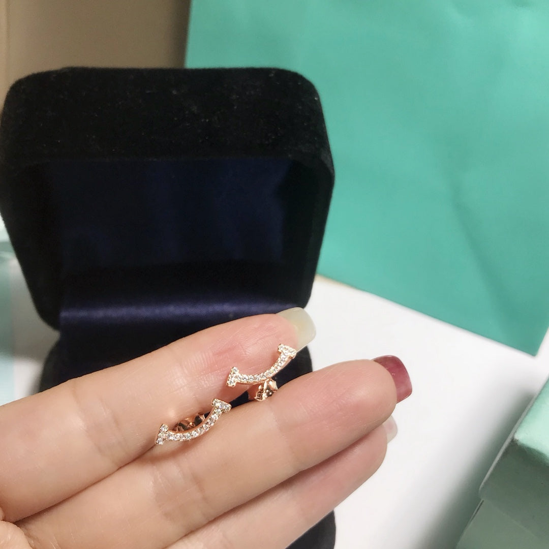 [⭐Sparkve Jewels]SMILE DIAMOND EARRINGS