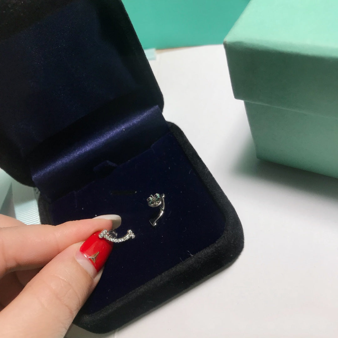 [⭐Sparkve Jewels]SMILE DIAMOND EARRINGS