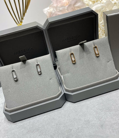 [⭐Sparkve]MOVE UNO SMALL 1 DIAMOND EARRINGS