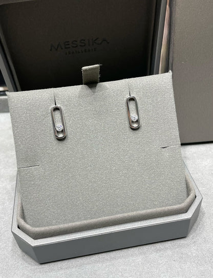 [⭐Sparkve]MOVE UNO SMALL 1 DIAMOND EARRINGS