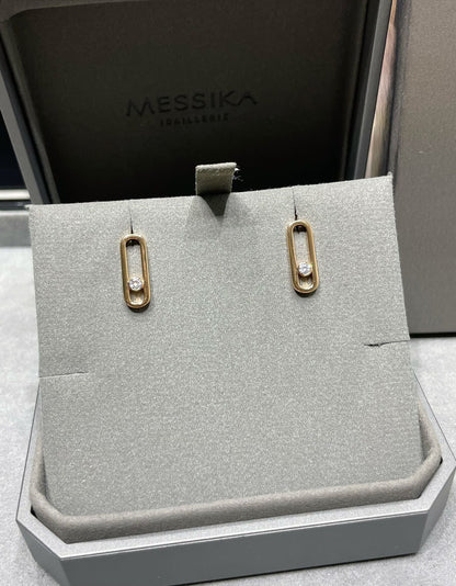 [⭐Sparkve]MOVE UNO SMALL 1 DIAMOND EARRINGS