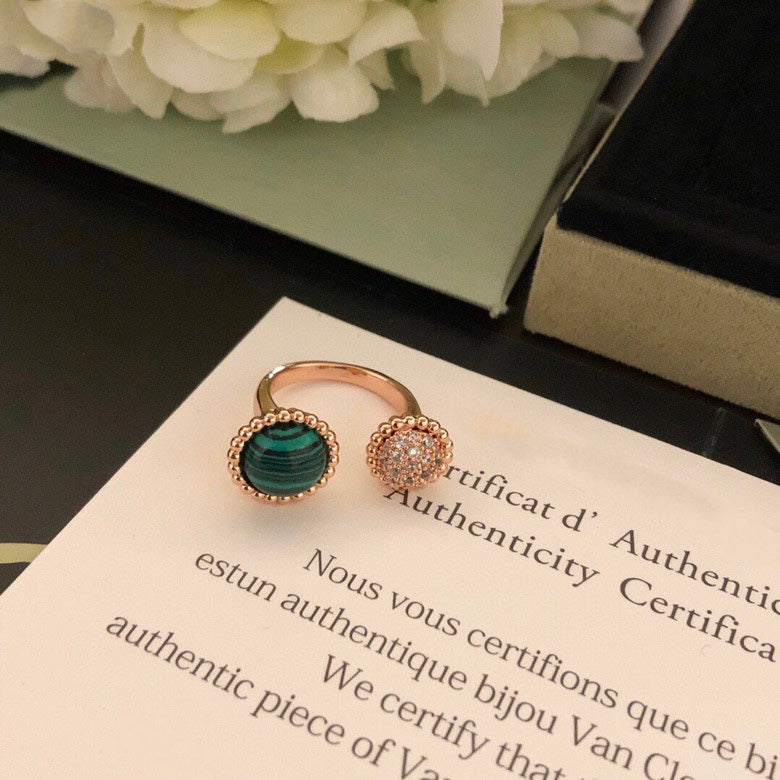 [⭐Sparkve]PERLEE COULEURS DIAMOND ROSE GOLD BETWEEN THE FINGER RING
