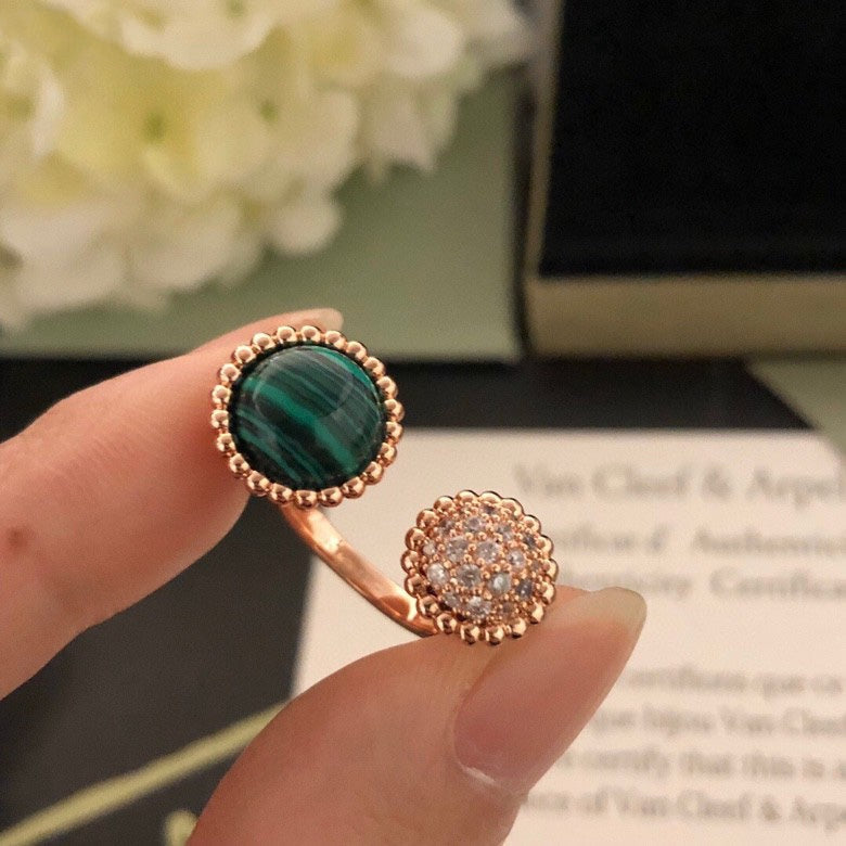[⭐Sparkve]PERLEE COULEURS DIAMOND ROSE GOLD BETWEEN THE FINGER RING