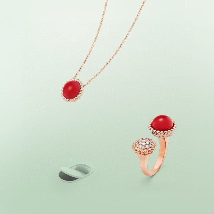 [⭐Sparkve]PERLEE COULEURS DIAMOND ROSE GOLD BETWEEN THE FINGER RING