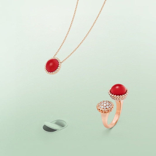 [⭐Sparkve]PERLEE COULEURS DIAMOND ROSE GOLD BETWEEN THE FINGER RING