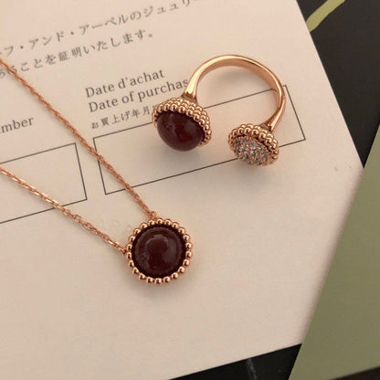 [⭐Sparkve]PERLEE COULEURS DIAMOND ROSE GOLD BETWEEN THE FINGER RING
