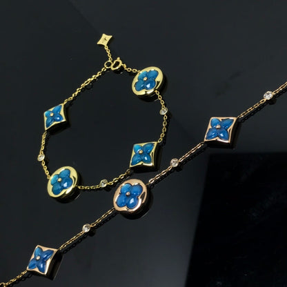 [⭐Sparkve]STAR AND SUN 4 MOTIF BLUE BRACELET