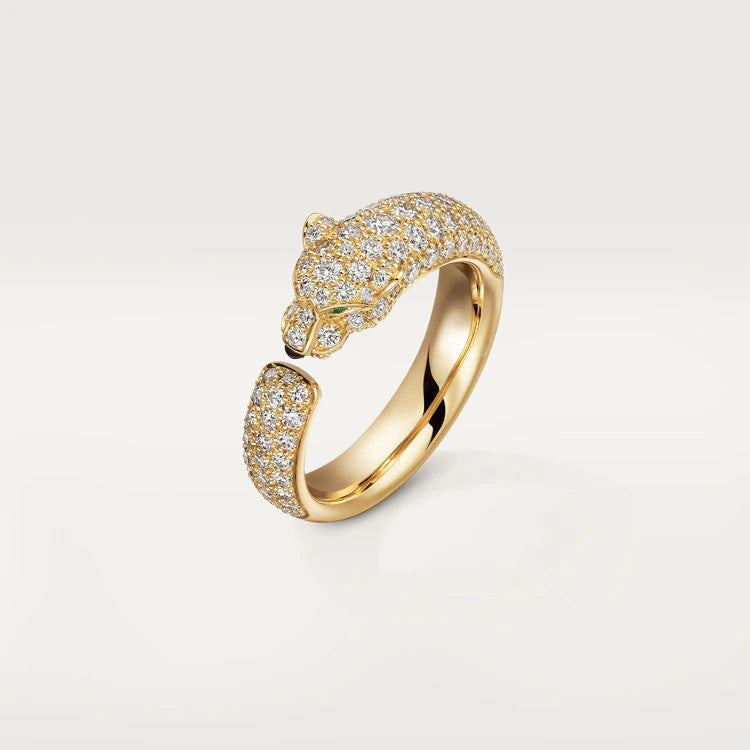 [⭐Sparkve]PANTHERE PINK GOLD DIAMOND RING