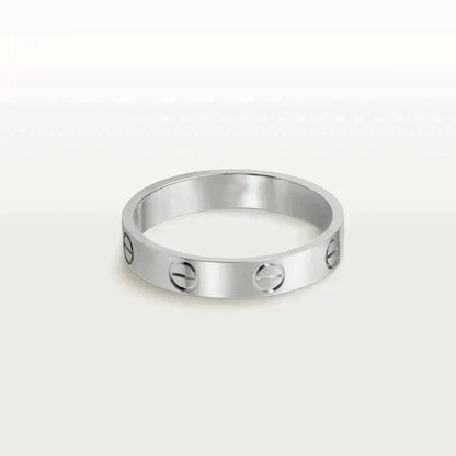 [⭐Sparkve]LOVE RING 4MM 1 DIAMOND SILVER