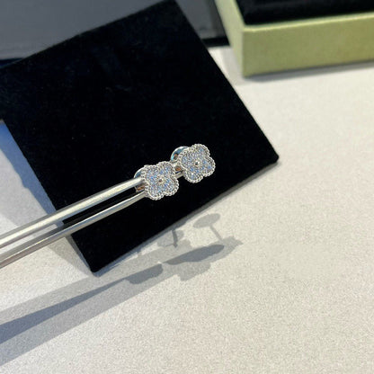 [⭐Sparkve]CLOVER MINI DIAMOND STUD EARRINGS