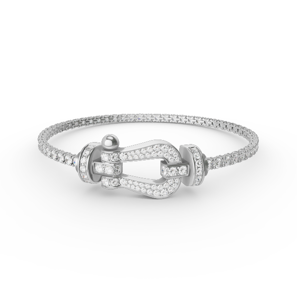 [⭐Sparkve]FORCE  LARGE HORSESHOE FULL DIAMOND TENNIS BRACELET