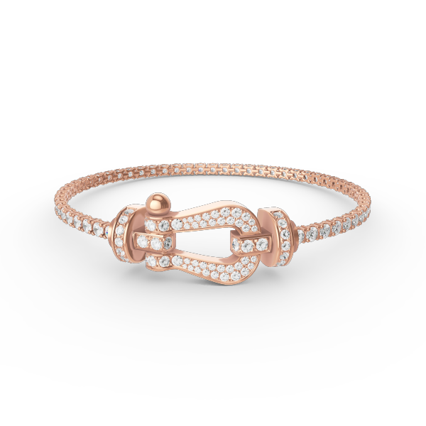[⭐Sparkve]FORCE  LARGE HORSESHOE FULL DIAMOND TENNIS BRACELET