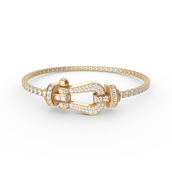 [⭐Sparkve]FORCE  LARGE HORSESHOE FULL DIAMOND TENNIS BRACELET