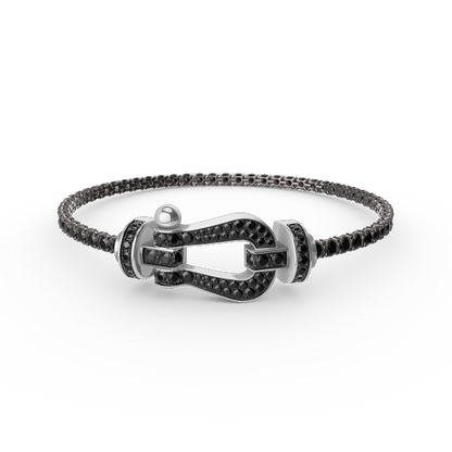 [⭐Sparkve]FORCE  LARGE HORSESHOE FULL DIAMOND TENNIS BRACELET